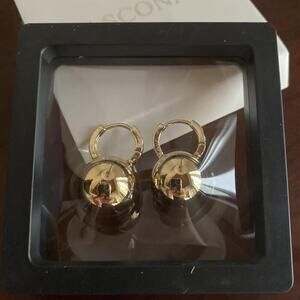 Gold Plated Ball Drop Dangle Lightweight Earrings for Women